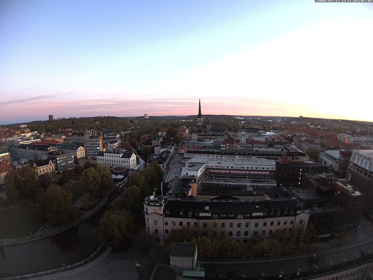 Västerås – vy över Svartån mot domkyrkan (norr)