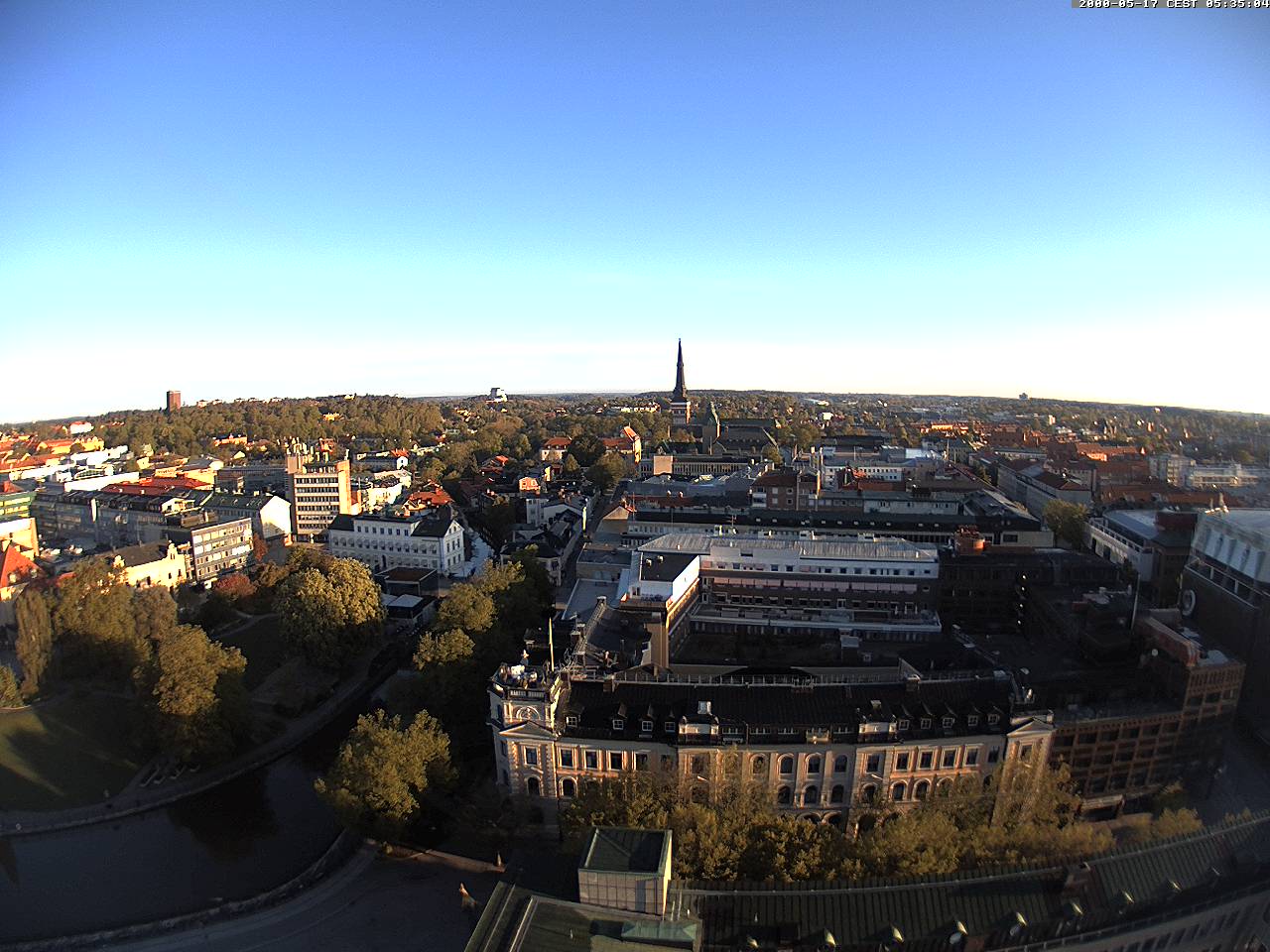 Västerås – vy över Svartån mot domkyrkan (norr)