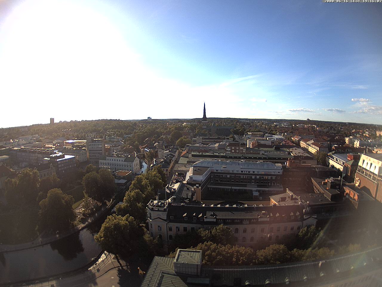 Västerås – vy över Svartån mot domkyrkan (norr)